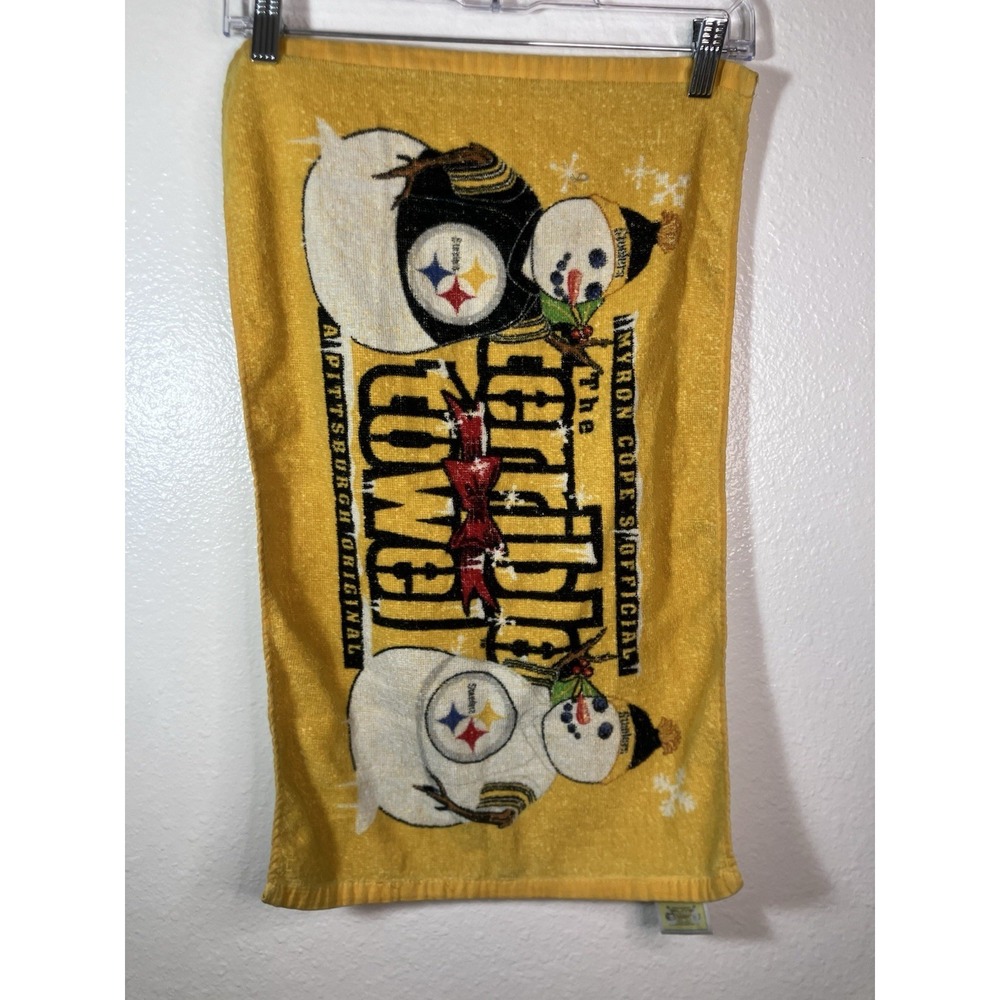Pittsburgh Steelers Myron Cope Terrible Towel Christmas Holiday Snowmen